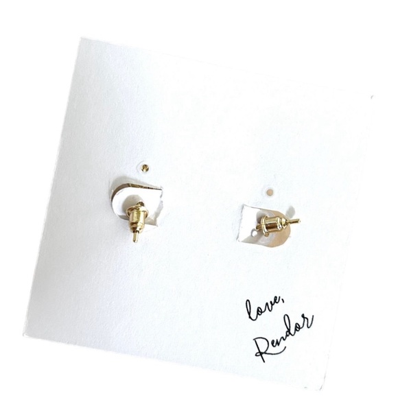 NWT Rendor Victoria Double Hoop Earrings by Rachel Zoe, Gold Tone, with Dust Bag - Picture 10 of 12